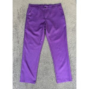 Lars Amadeus Purple Dress Pants Mens 34 Elastic Back Straight Leg Trousers